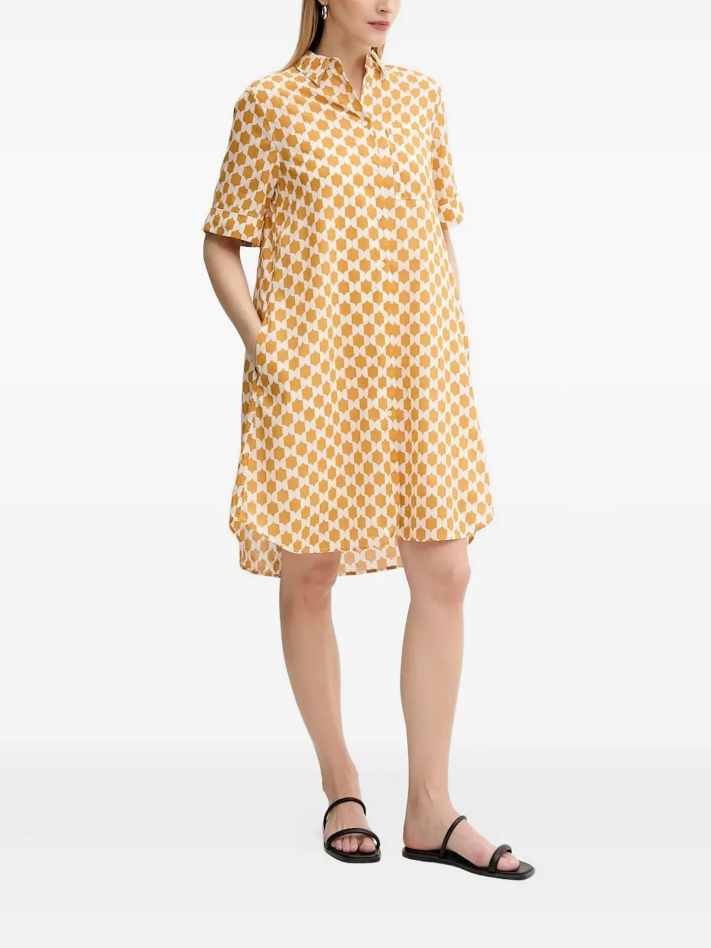 

Платье-рубашка с геометричным принтом Marc O'Polo, желтый
