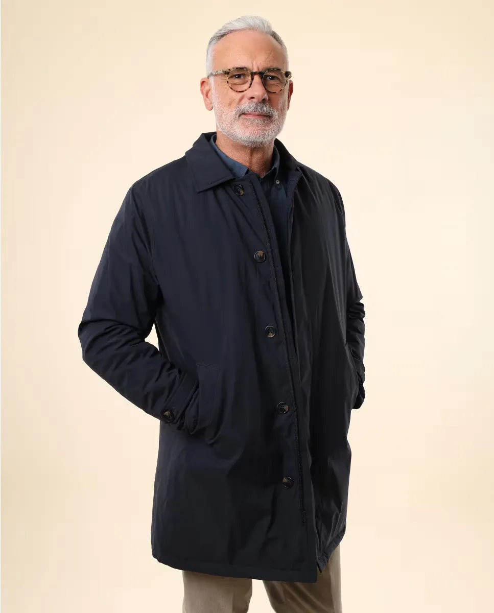 

Мужская парка из 100% полиэстера темно-синего цвета Wickett Jones, темно-синий