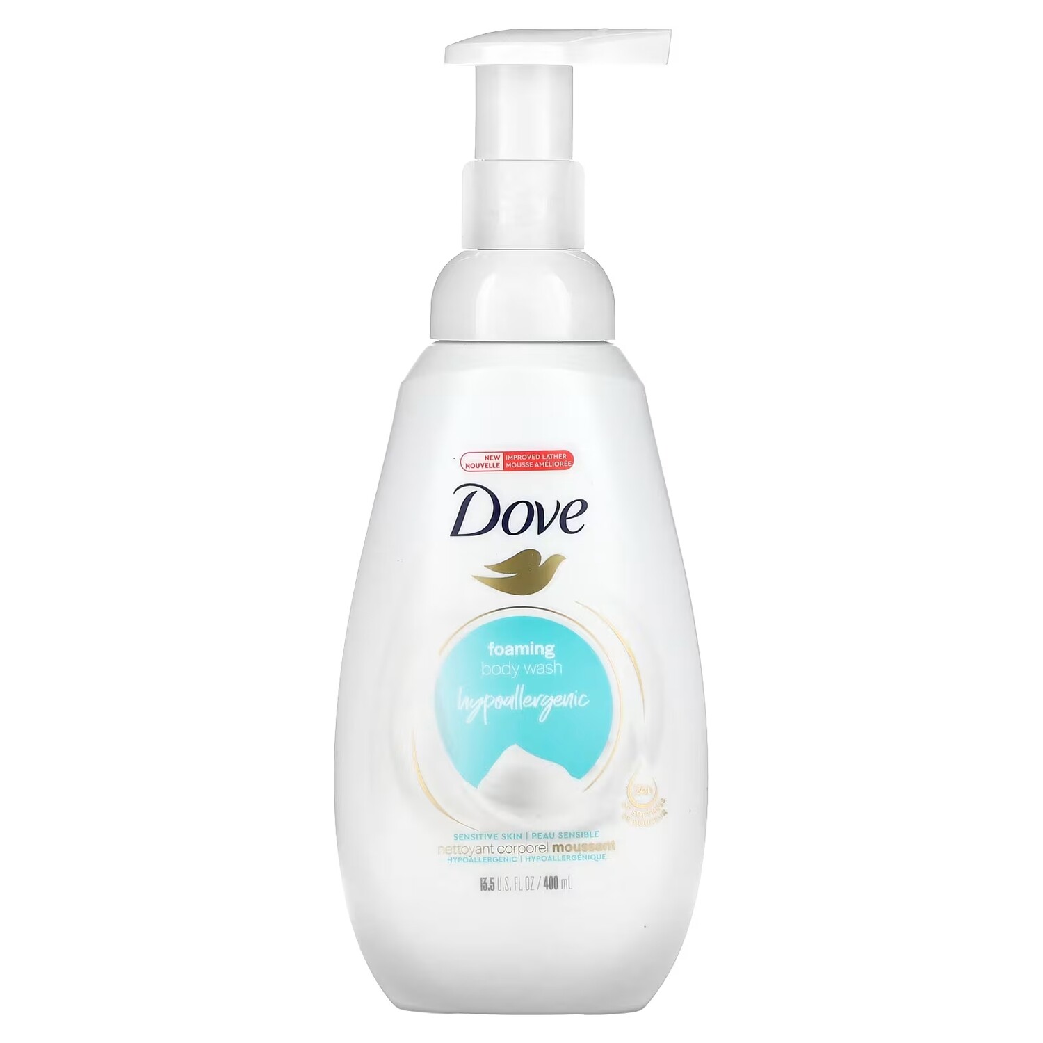 

Пенка для душа Dove для чувствительной кожи, 13,5 жидких унций (400 мл)