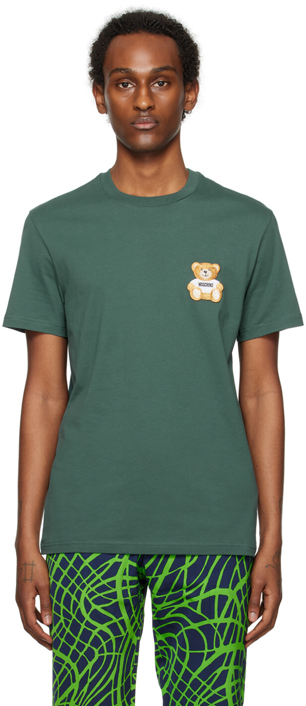 

Футболка с нашивкой Тедди Moschino, Green
