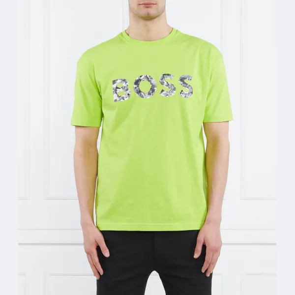 

Футболка Lotus 10247529 01 свободного кроя Boss, зеленый