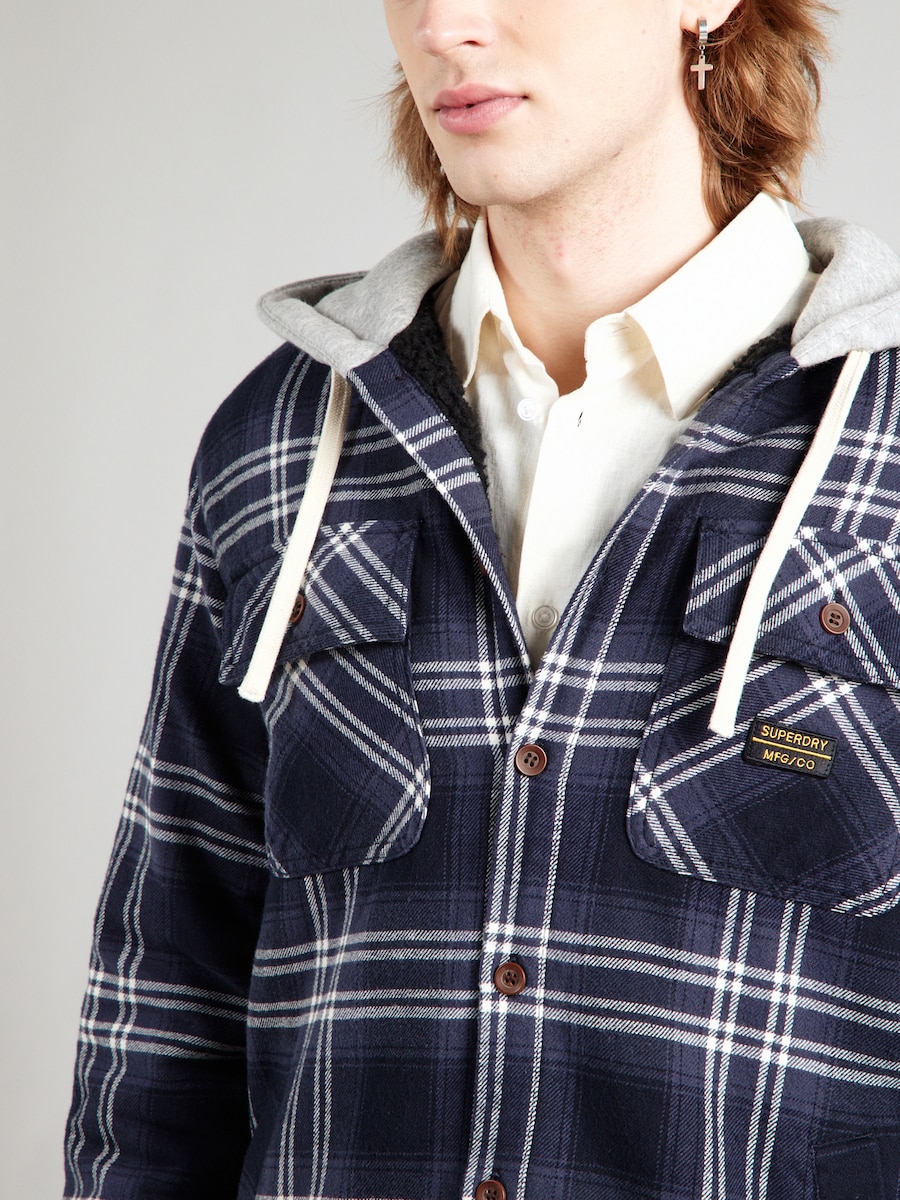 Куртка классического кроя для межсезонья Superdry, темно-синий — фото 2