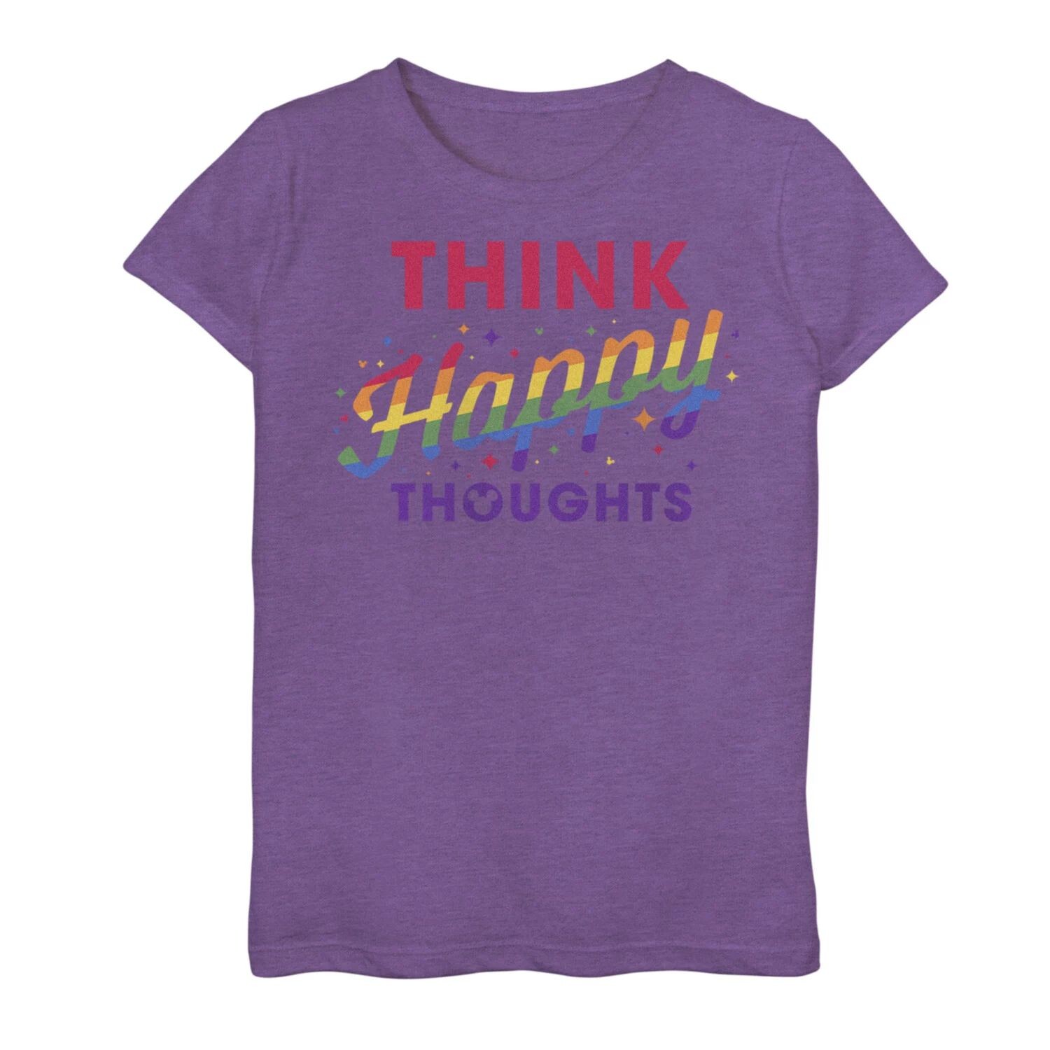 

Футболка Disney Think Happy Thoughts для девочек 7–16 лет с градиентным текстом Disney