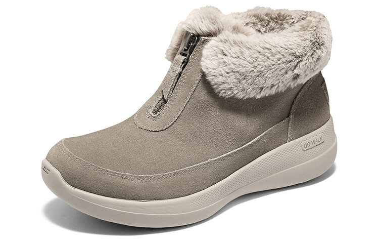 Зимние ботинки женские Skechers с мехом, темно-серый — фото 3