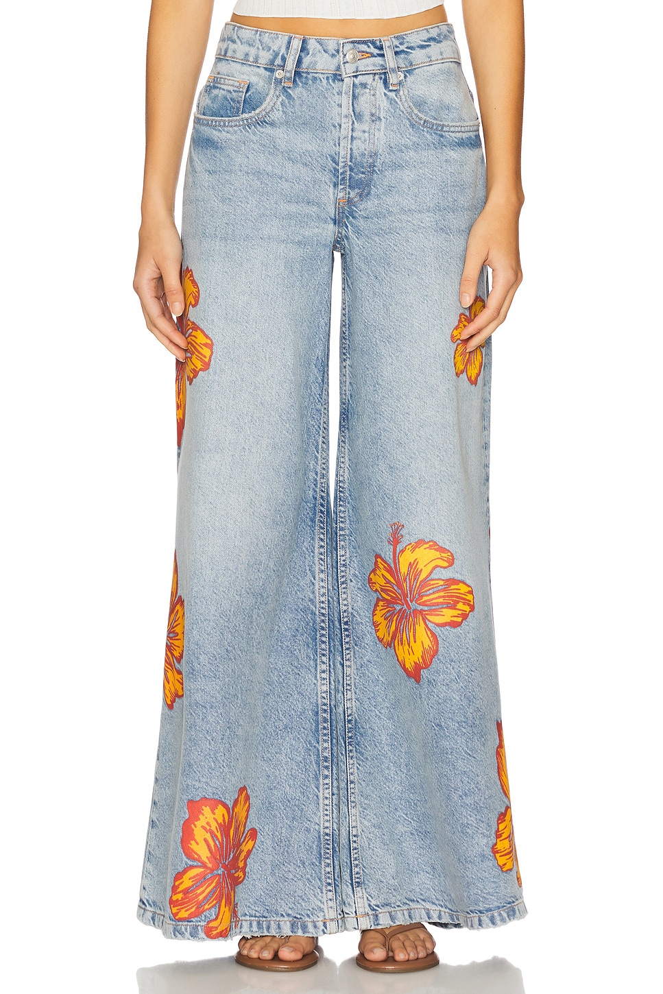 

Широкие брюки Palisades от Free People, flower power