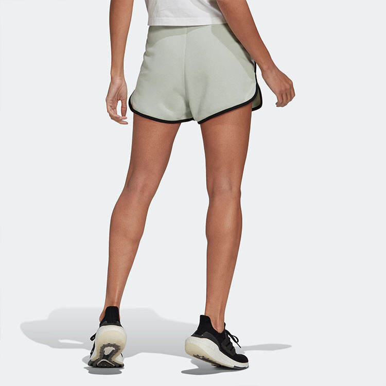 Повседневные шорты женские льняные зеленые Adidas — фото 3
