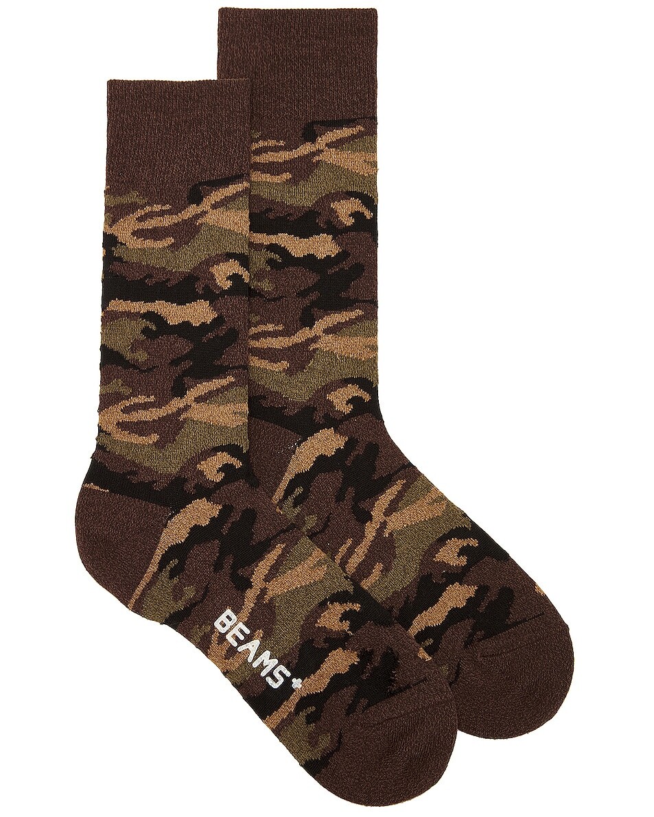 

Носки Beams Plus Melange Camo, оливковый