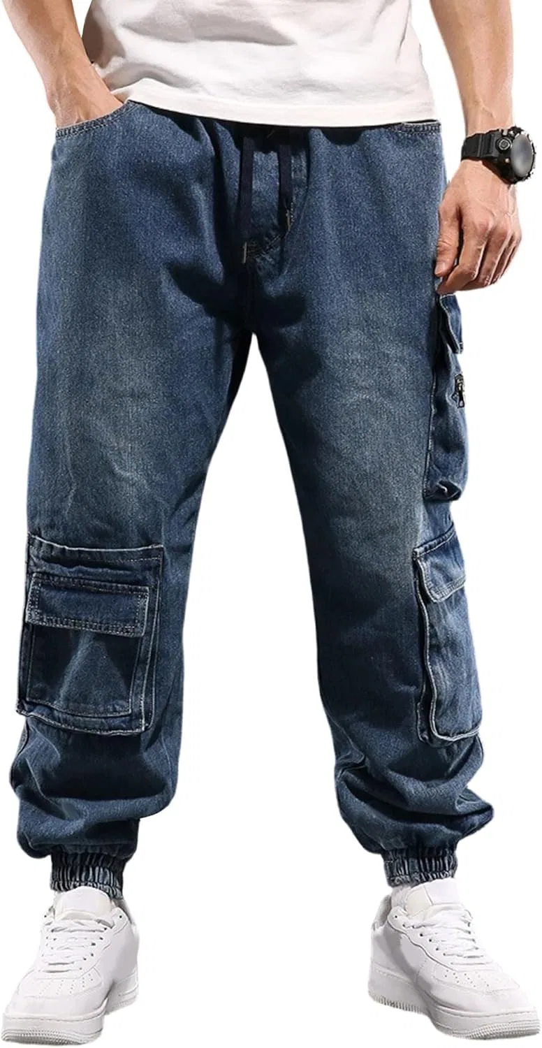 Джинсы карго Men's Joggers Jeans, синие