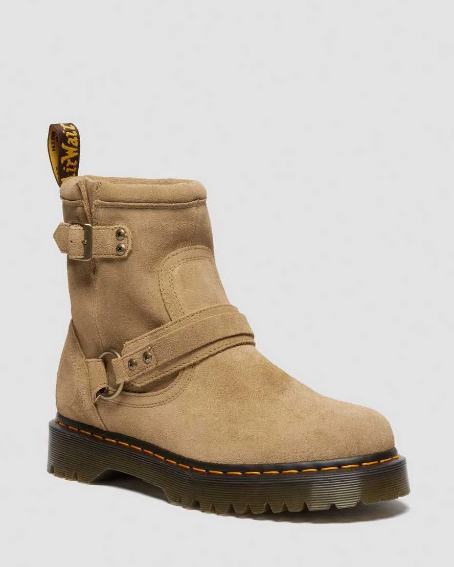 Замшевые байкерские ботинки Anistone Harness Dr Martens, Tan