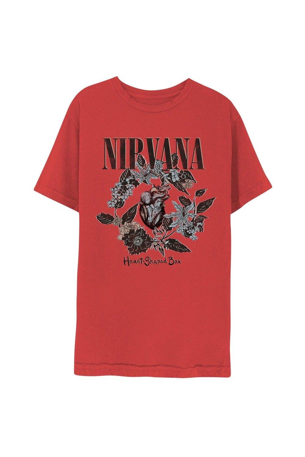 

Футболка в форме сердца Nirvana, красный