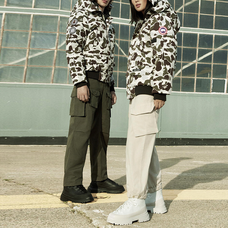 A BATHING APE X X Concepts Chilliwack Jacket Canada Goose, Камуфляж "Снежные горы" — фото 4