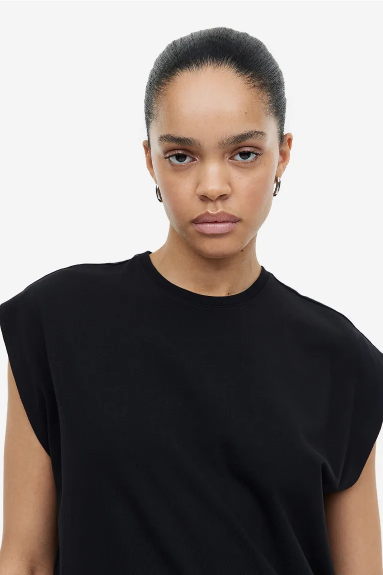 

Футболка с мышцами H&M, черный