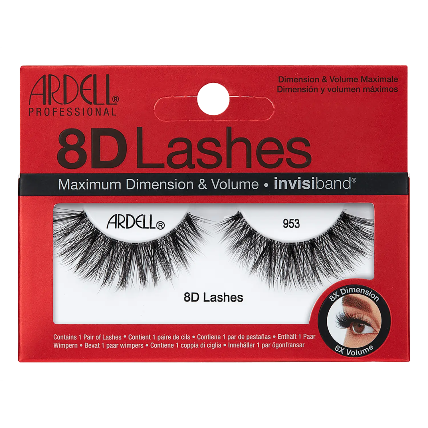 

Накладные ресницы на полоске Ardell 8D Lashes 953, 1 упаковка