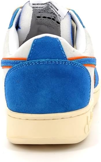 Кроссовки Diadora Magic Basket Low Suede Leather 501.178565 01 C1161 col. White Cream Green, белый — фото 3