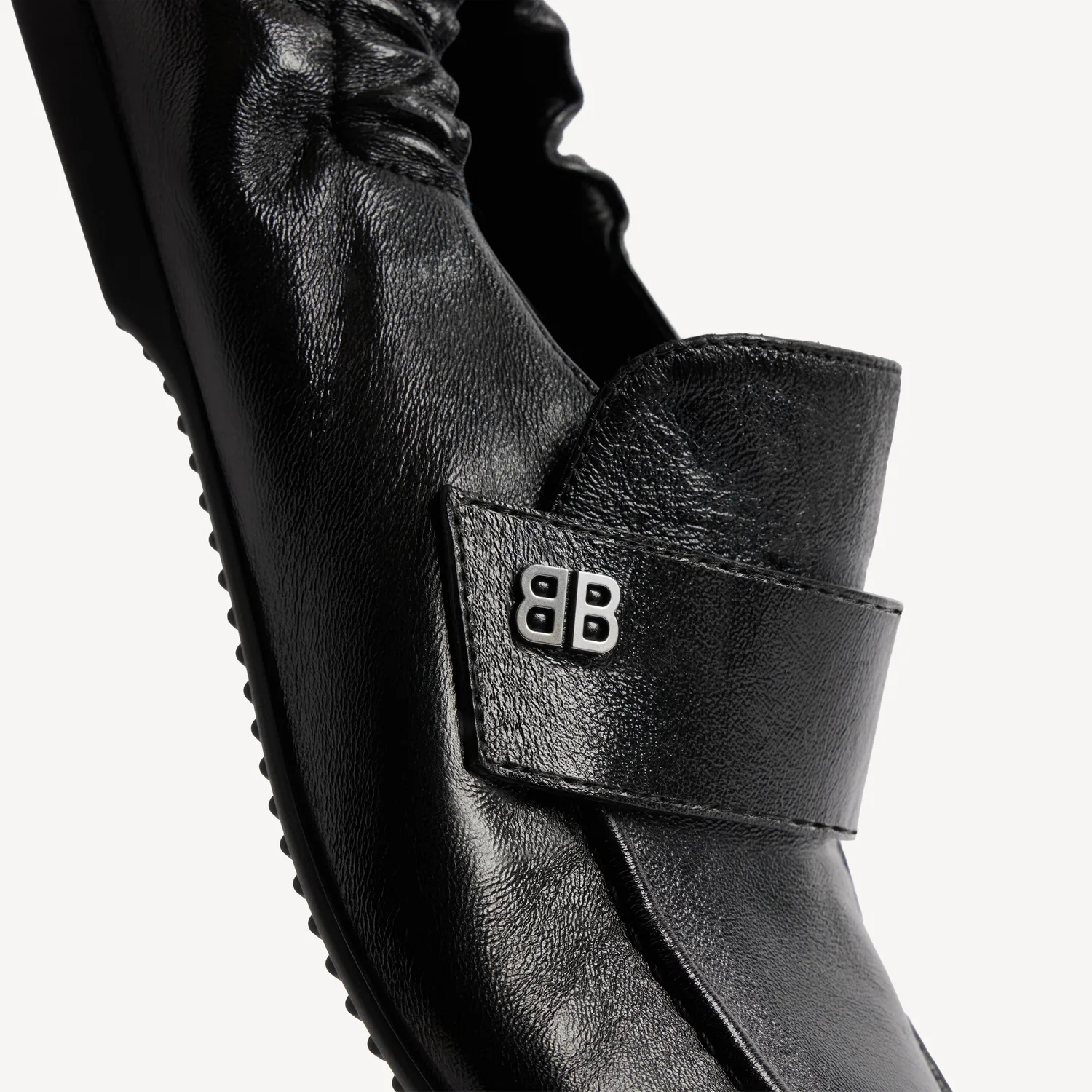 BALENCIAGA Мужские лоферы Palermo Bb черного цвета — фото 2