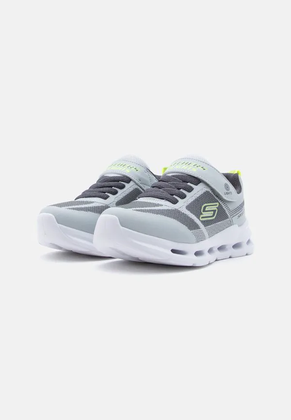 Кроссовки glide step lights Skechers, Gray/Lime — фото 2