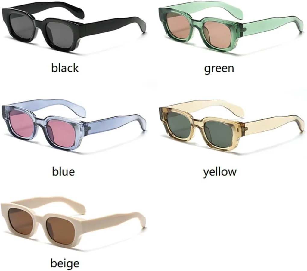 

Солнцезащитные очки для мужчин и женщин - защита UV400 - яркие цвета: панк, сине-зеленый, для занятий спортом на открытом воздухе и вождения DSVIGF, Black