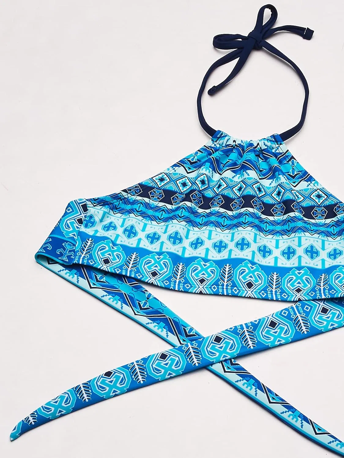 Купальник Kanu Surf Girls Mahina UPF 50+ для пляжного спорта, с завязками на шее, состоящий из двух частей, Mahina Blue — фото 4