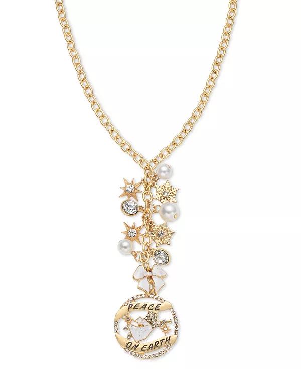 

Ожерелье с подвеской «Мир на Земле», 28 дюймов + удлинитель 3 дюйма, создано для Macy's Holiday Lane, multi