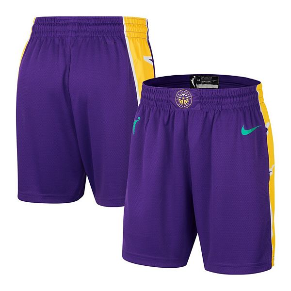 Женские шорты Los Angeles Sparks фиолетовые для победных выступлений на площадке Nike — фото 2