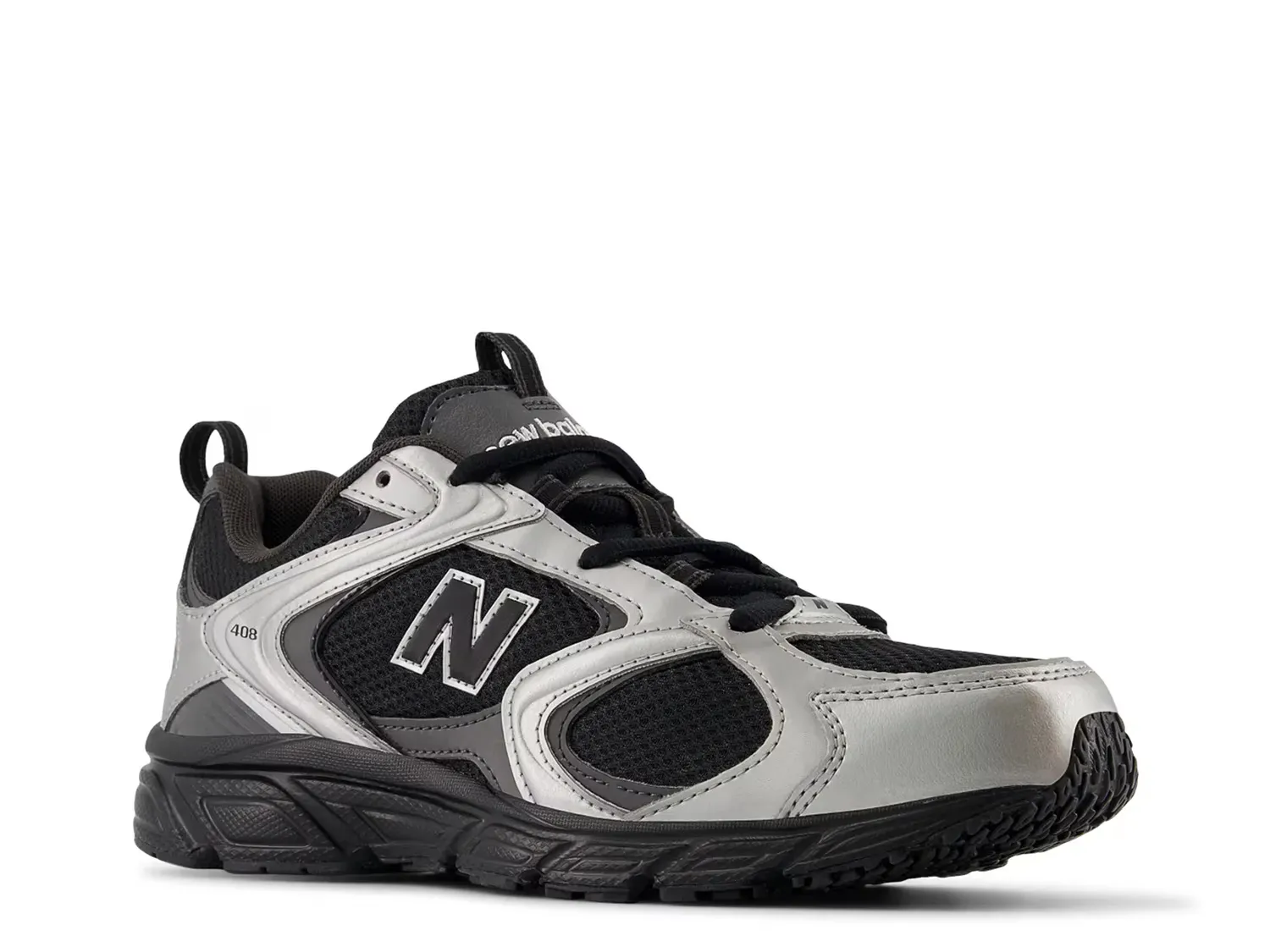 

Кроссовки 408 - мужские New Balance, Black/Silver Metallic