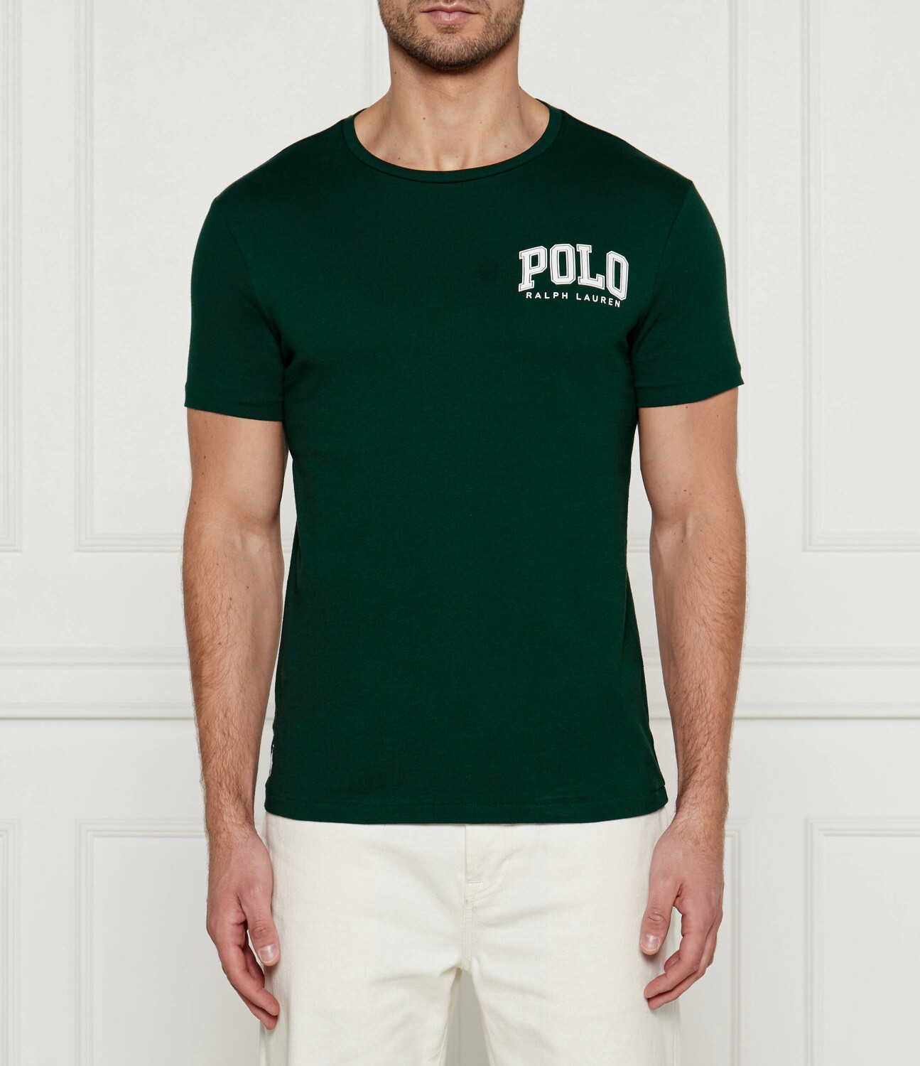 

Футболка POLO RALPH LAUREN Custom slim fit, цвет verde bottiglia