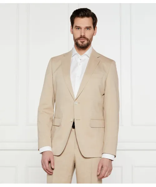 Элегантная куртка h-hutson-251 Slim fit Boss, бежевый