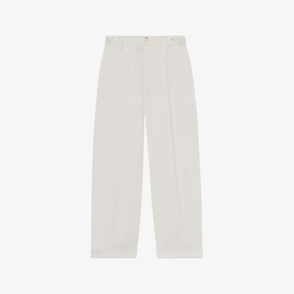 

Брюки Reiss x les 100 ciels Luca свободного кроя из смесового хлопка, белый