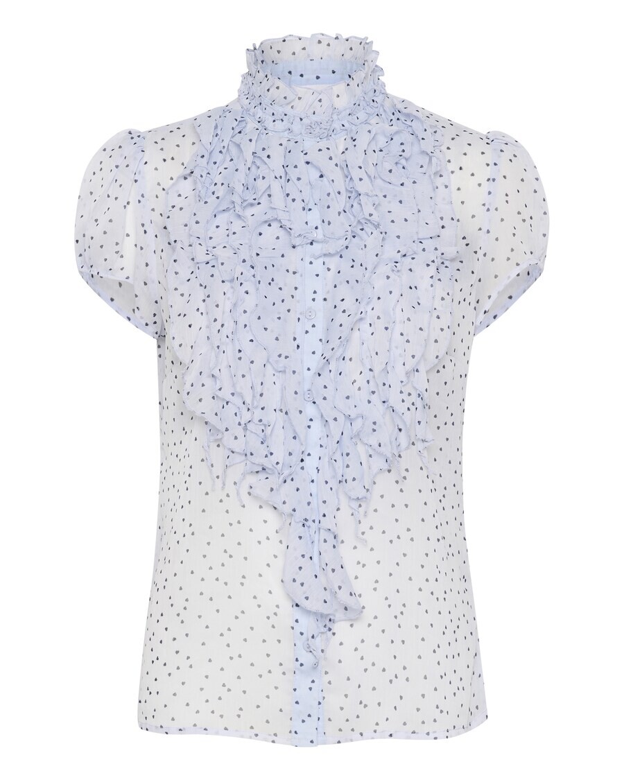 

Блузка с коротким рукавом SAINT TROPEZ Blouse Lilja, пастельный синий