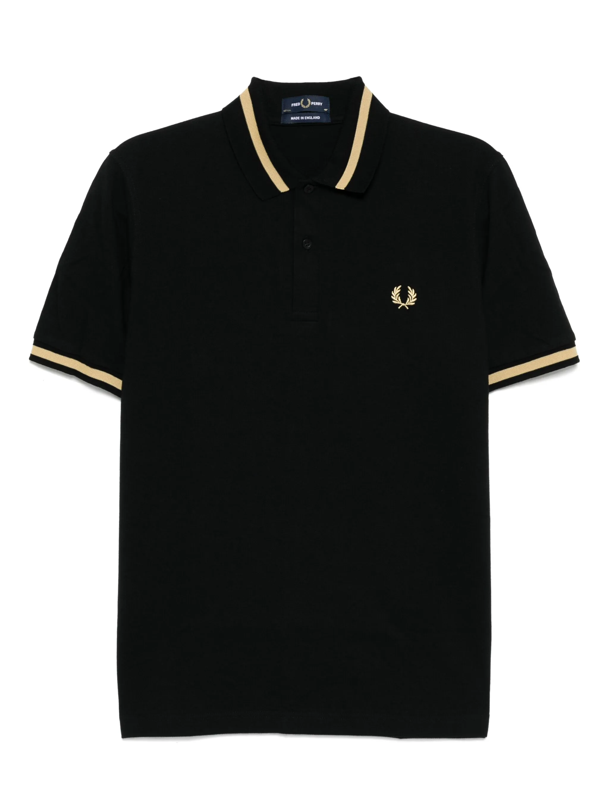 

Рубашка поло с вышитым логотипом Fred Perry, черный