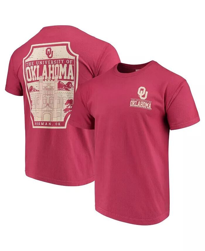 

Мужская темно-красная футболка Oklahoma Sooners Comfort Colors Campus Icon Image One
