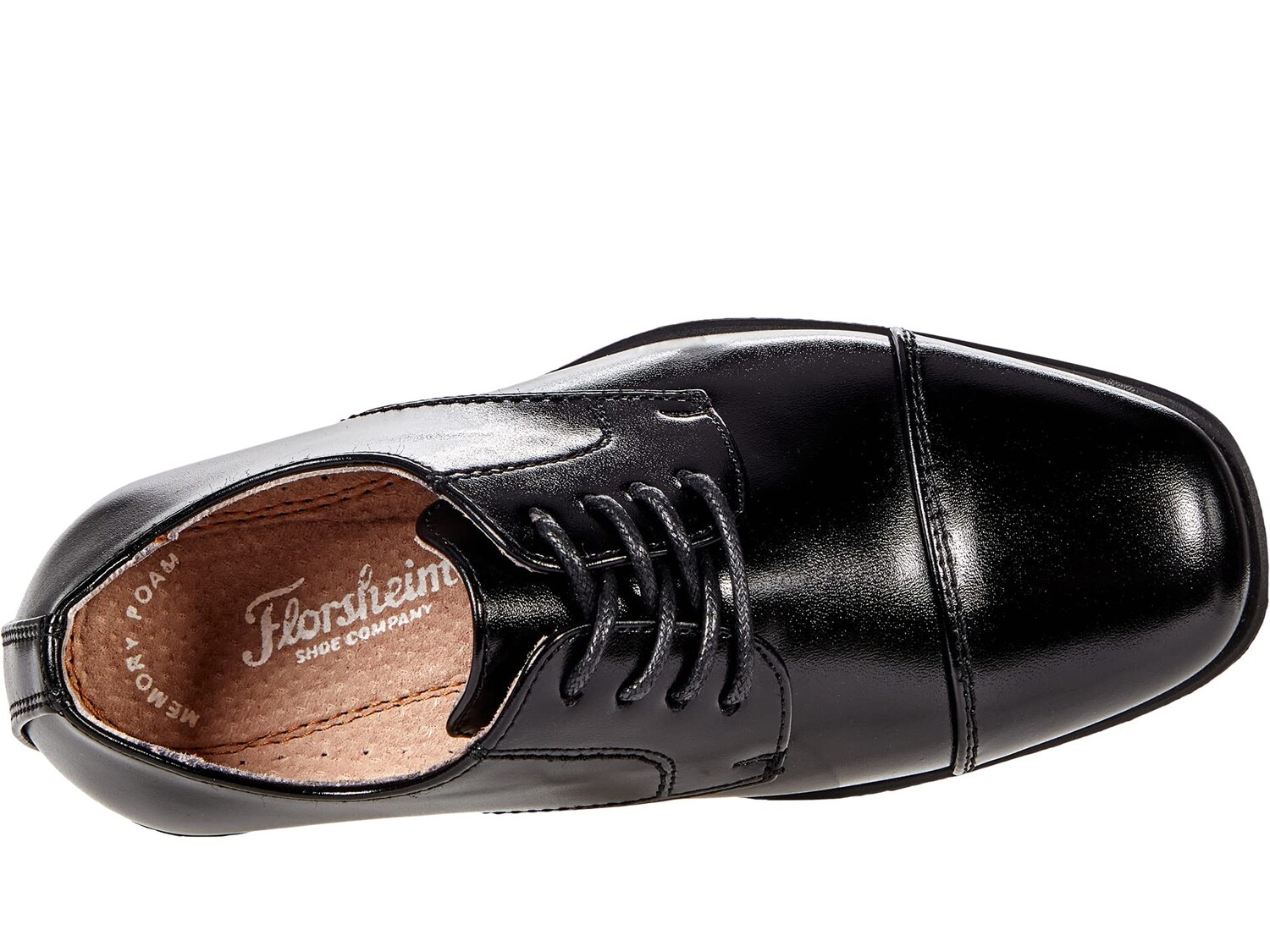 Оксфорды Florsheim Kids Rolan Cap Toe Oxford (Little Kid/Big Kid), черный — фото 4