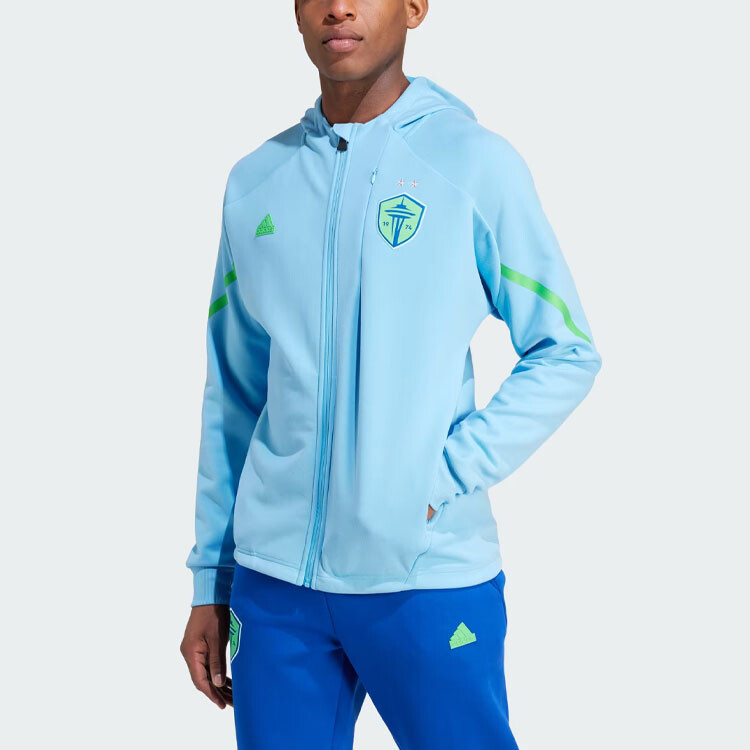 Сиэтл Саундерс ФК куртка мужская синяя Adidas, синий — фото 2