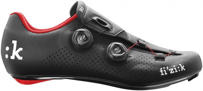 

Топовые мужские шоссейные велотуфли Fizik R1B Uomo BOA, черный/красный