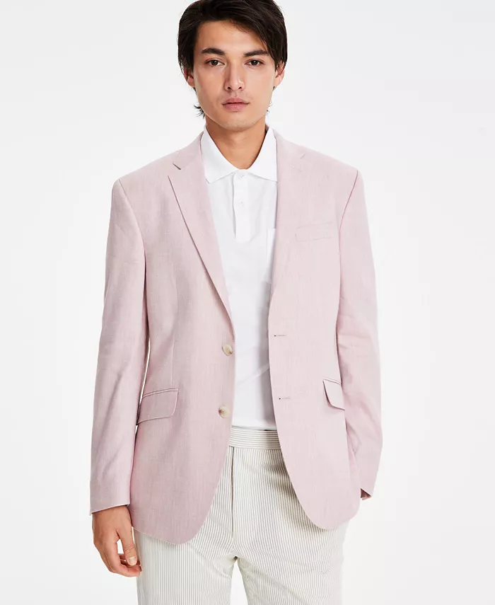 

Мужской спортивный пиджак из льна Slim-Fit Kenneth Cole Reaction, розовый