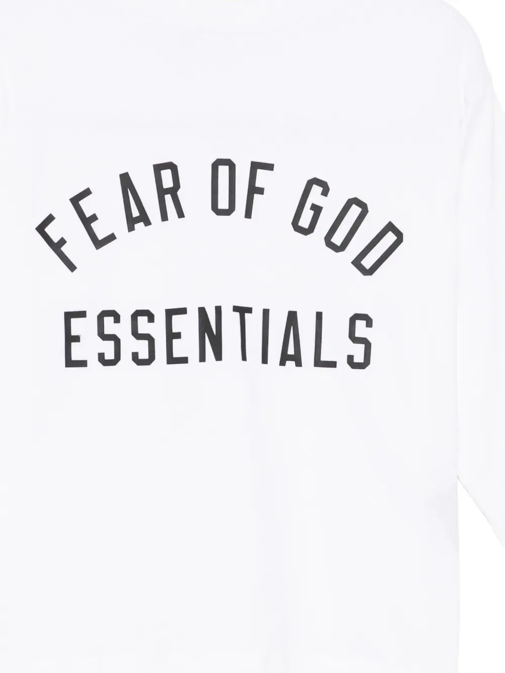 Футболка с длинными рукавами и принтом логотипа Fear Of God Essentials Kids, белый — фото 3