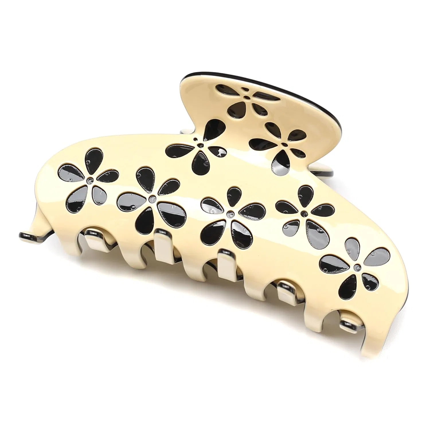 Заколка-краб для волос «Cream Jasmine» 9 см Qingoo, Cream