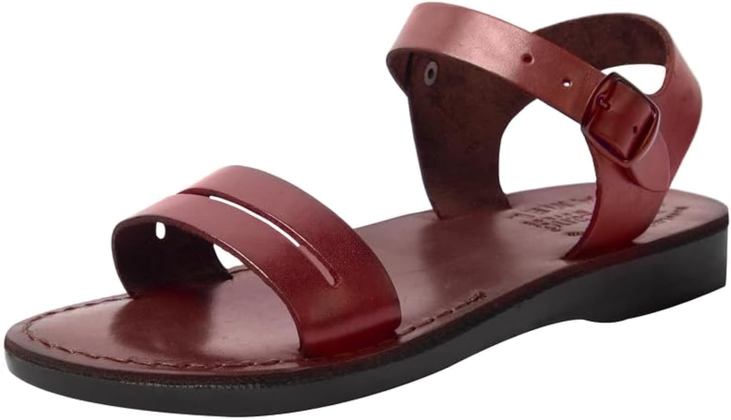 

Рынок Священной Земли Мужские/Женские Библейские кожаные сандалии/сланцы из Иерусалима (Стиль Самарии I) Holy Land Market, коричневый