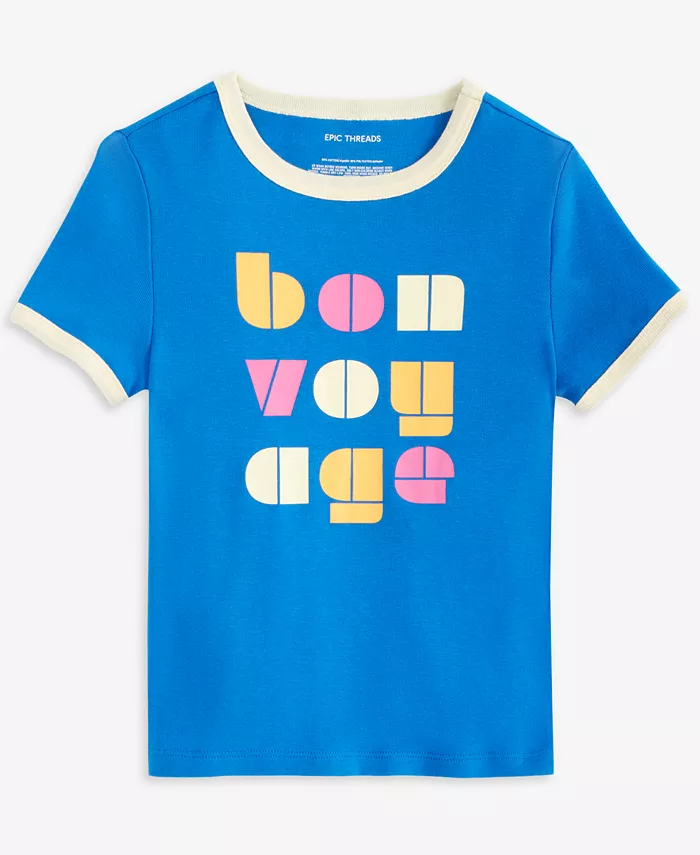 

Футболка Bon Voyage для девочек Epic Threads, синий