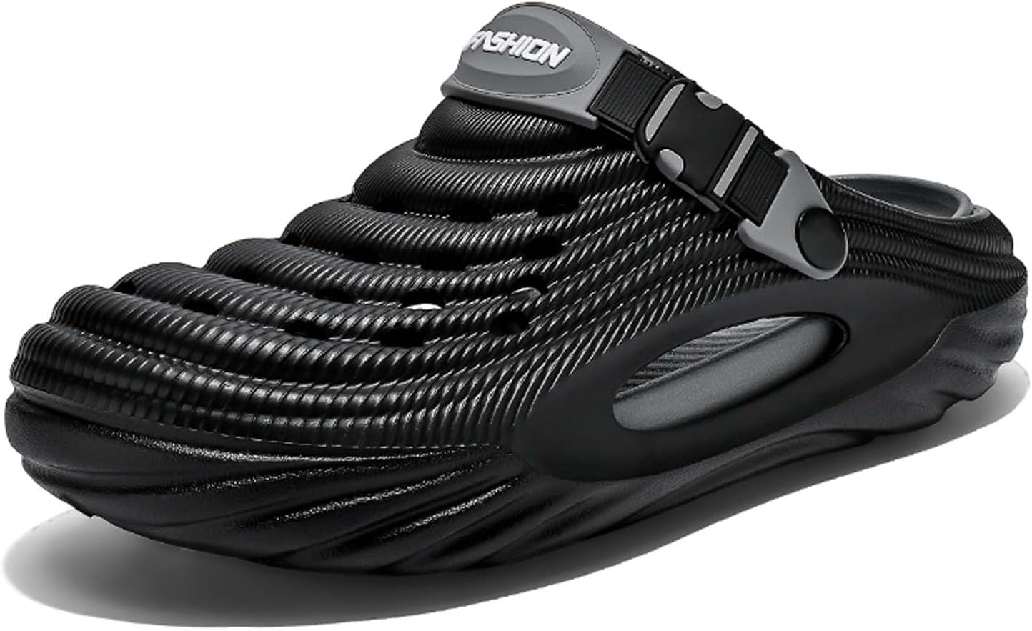 

Мужские летние тапочки дышащие удобные сандалии пляжная обувь легкие повседневные шлепанцы для прогулок Generic, черный