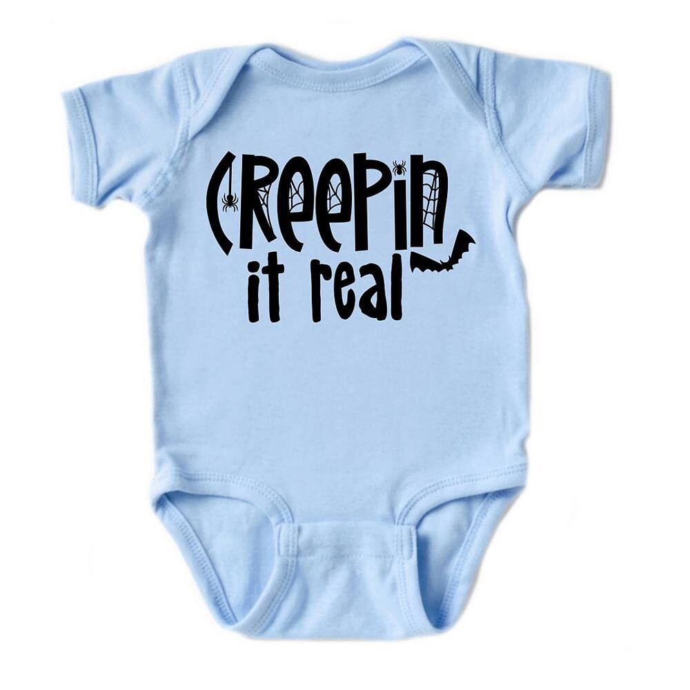

Детское боди Creepin It Real The Juniper Shop, цвет Light Blue