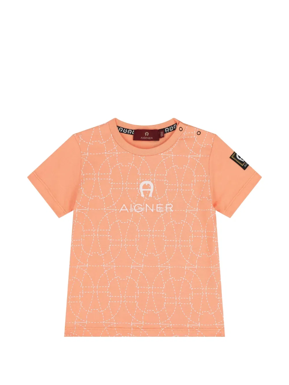Футболка с графическим принтом Aigner Kids, оранжевый