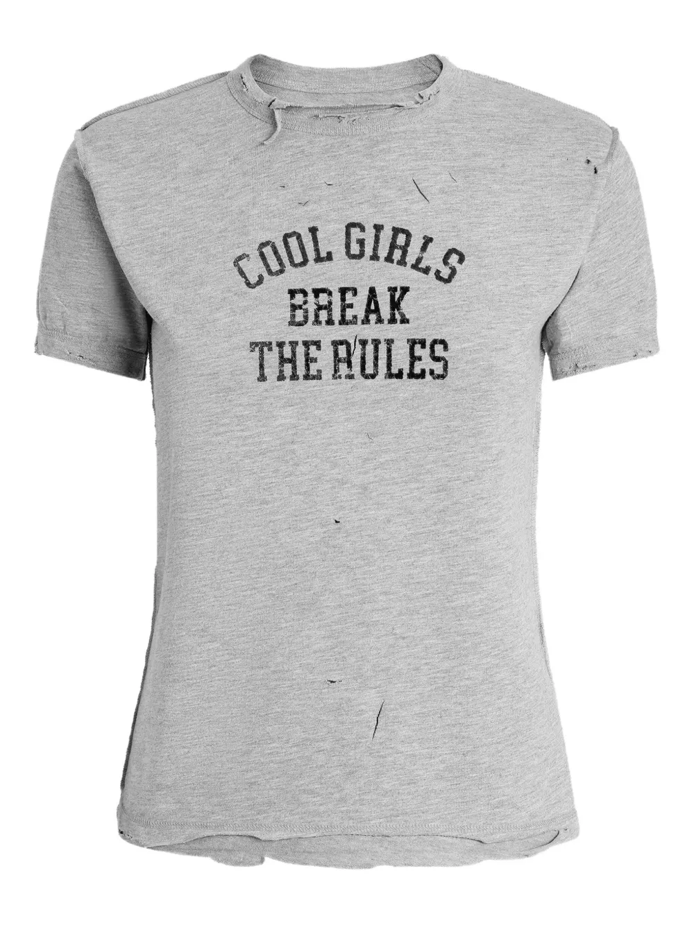 

Футболка с эффектом потертости и надписью DOLCE & GABBANA, серый