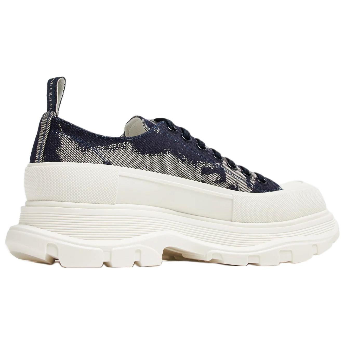 Кроссовки Tread Slick Low-Top повседневные на подошве 4,5 см мужские цвета индиго Alexander McQueen — фото 2