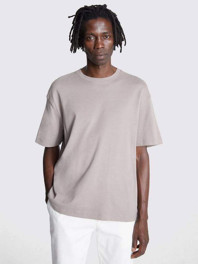 

Тяжелая футболка с круглым вырезом Moss, бежевый