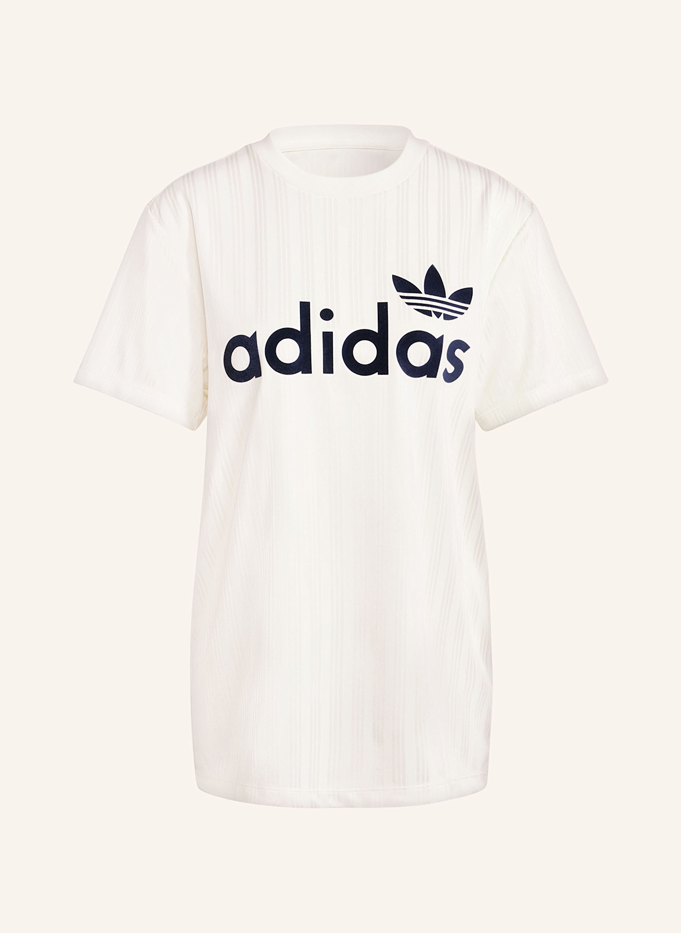 

Футболка с линейным графическим принтом бойфренд Adidas Originals, экрю