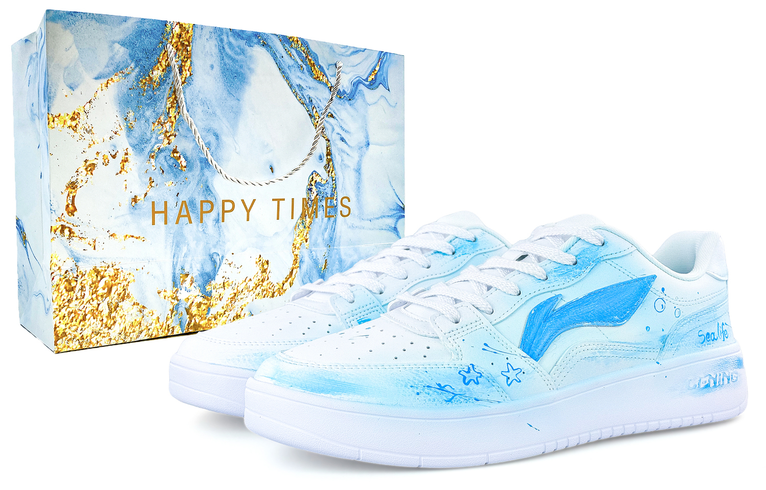 

Acer Truncatum устойчивые к истиранию легкие нескользящие низкие кроссовки для скейтбординга мужские LINING, синий