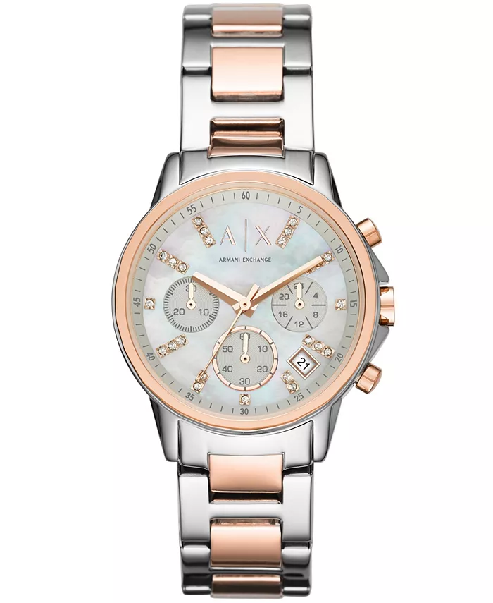 

Женские хронограф часы из нержавеющей стали двухцветные 36mm A|X Armani Exchange