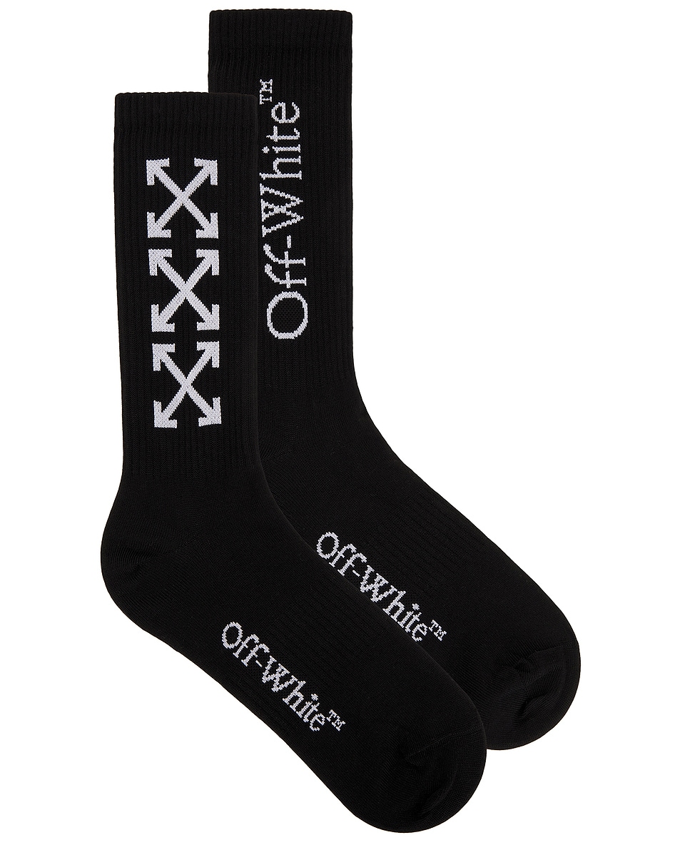 

Длинные носки с тройной стрелкой OFF-WHITE, цвет Black & White