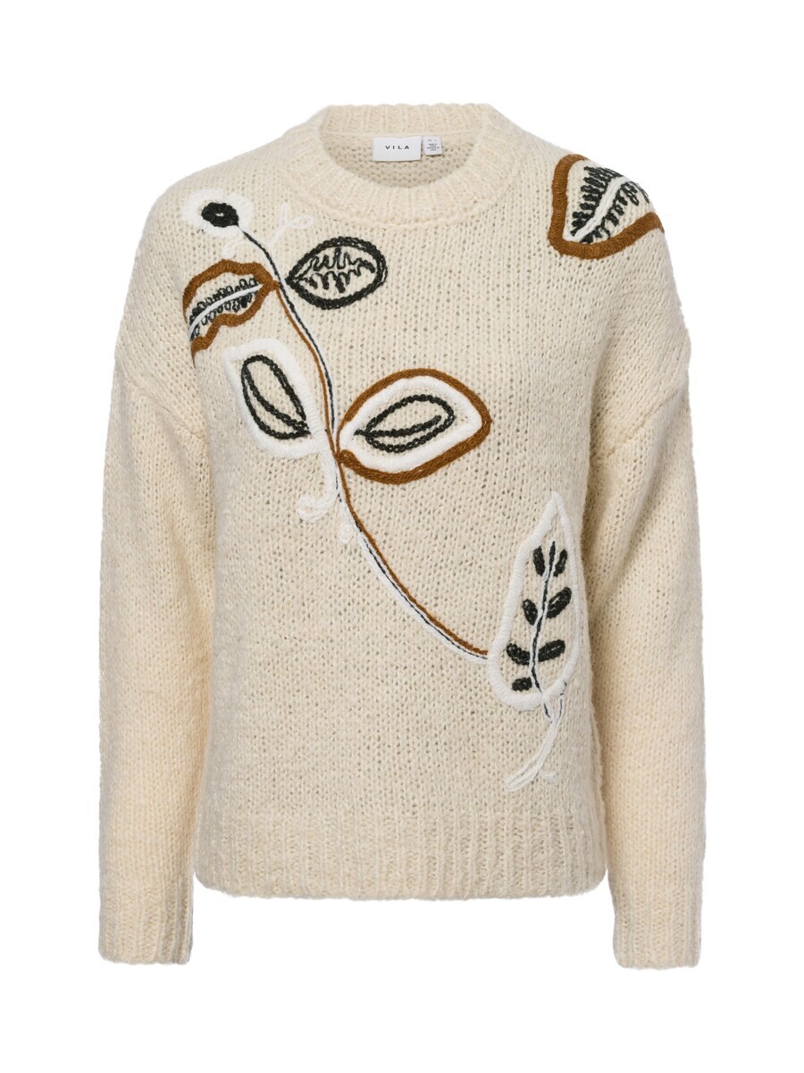

Тонкий вязаный свитер VILA Sweater Vibrida, бежевый